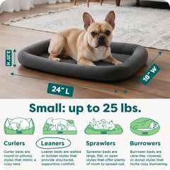 FurHaven bolstered edges serve as a secure headrest during restful naps.