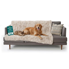 FurHaven Driftwood throw blanket with long faux fur for cozy snuggling
