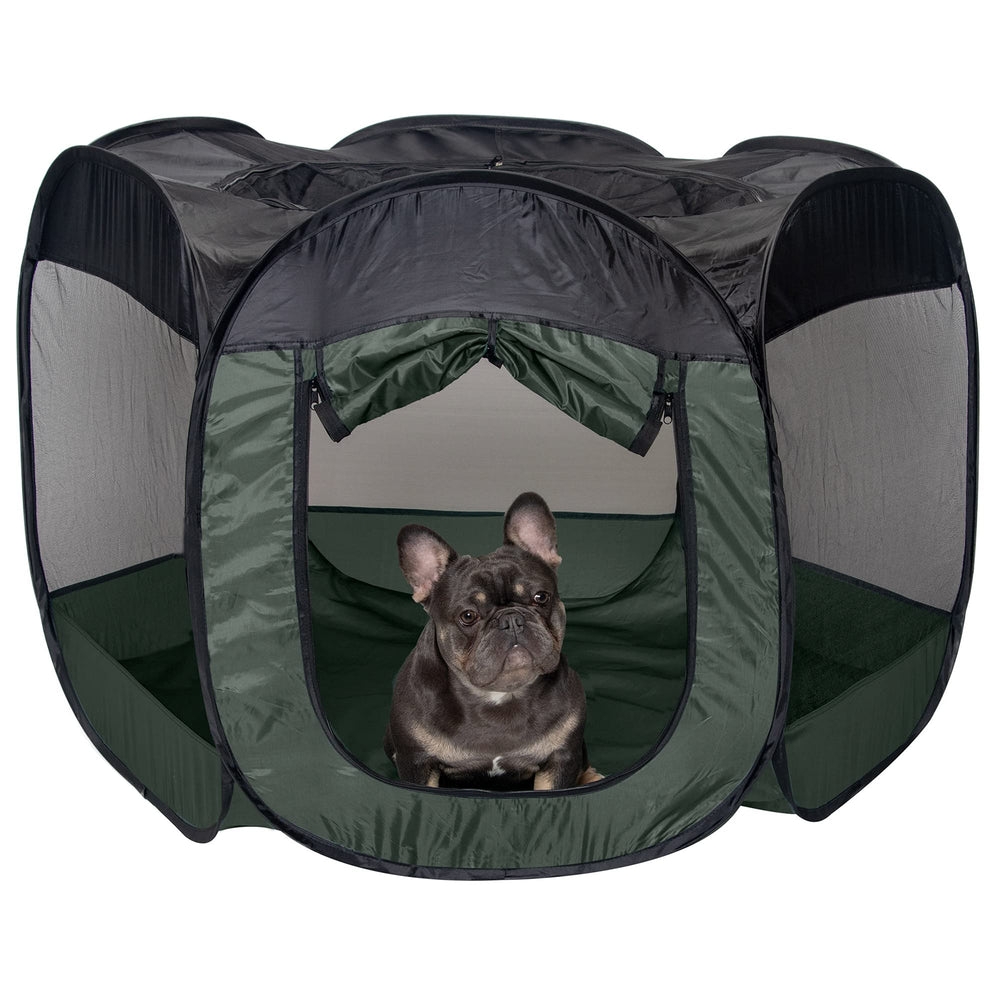 Furhaven playpen cat tent top removable for versatile indoor and outdoor use.