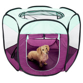 Furhaven portable playpen assembled for dogs and cats in a safe indoor space.