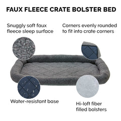 Furhaven quilted base panel in gray offers cushioned resting surface