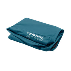 Furhaven replacement bed cover with logo print shows water-resistant protection.