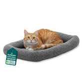 FurHaven sherpa bolster crate pad in gray offers cozy support in crates