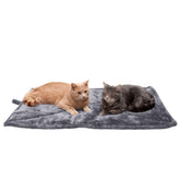 Furhaven ThermaNAP gray large bed, top view for cozy warmth.