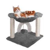Furhaven Tiger Tough Hammock Playground shown as a compact cat retreat for naps and play.