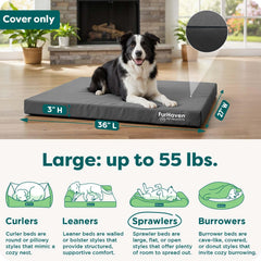 Furhaven universal-fit cover for mattress-style beds fits a range of inserts