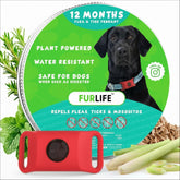 FurLife Red Dog Tag closeup highlighting durable waterproof finish for dogs