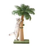 Furlogy 40-tall curved cat scratching post supports vertical scratching and play.