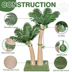 Furlogy cat scratching post close-up shows durable sisal rope.