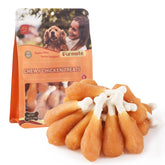 Furmate Chicken-Wrapped Calcium Bones Pack: rawhide-free, long-lasting chews for training rewards.