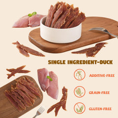 Crunchy-chewy texture of Furmate Jerky Tenders, ideal training rewards.