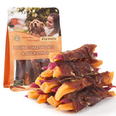 Furmate duck-wrapped sweet potato treats pack-shot ideal for daily training rewards.
