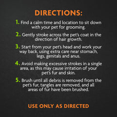 FURminator Dual Grooming Brush boar hair bristles finish and shine the coat.