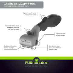 Ergonomic non-slip handle offering comfortable grooming control