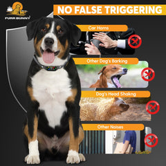 FURR BUNNY bark collar training modes with safety lock for controlled coaching.