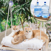 Furrfinity large cat window perch with pine hammock for lounging
