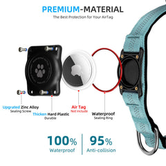 Furrigo AirTag Dog Collar with reflective stitching boosts night visibility.