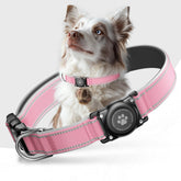 Furrigo Airtag Dog Collar with screw-secured holder for reliable tracking during active play.