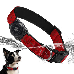 Furrigo upgraded AirTag dog collar with integrated holder for easy tracking on adventures.