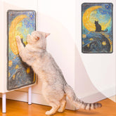 Furrther Starry Night front view of sisal scratcher mat for cats to scratch and rest
