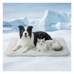 FurryBaby dog cooling mat 48x30 gray offers instant cooling for hot days.