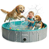 Furrybaby dog pool foldable gray 47in for quick outdoor cooling