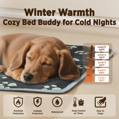 Furrybaby heating pad closeup of waterproof Oxford cover for easy cleaning.