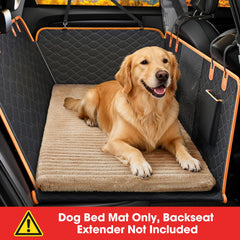 FURTIME soft flannel top provides gentle pet comfort on car seats.