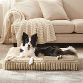 FURTIME large dog bed with flat cover for cozy crate comfort