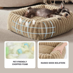 FURTIME small dog bed imitation rabbit fur adds warm year-round softness