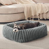 FURTIME small dog bed side view illustrates a cozy support for restful naps.