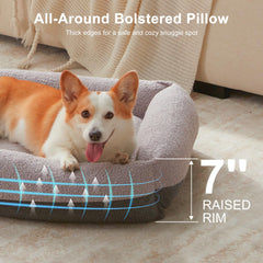 FURTIME teddy fleece cover provides soft, cozy lounging for dogs.