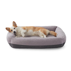 FURTIME washable dog bed rectangle with machine-washable cover for easy cleaning.