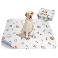 FURTIME washable pee pads 2-pack, top view, quick absorption and floor protection.