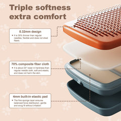 Furtronic deshedding pins close-up with soft tip for skin-friendly brushing
