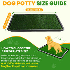 FURWEY dog grass pad tray assembly shows integrated tray for easy cleanup.
