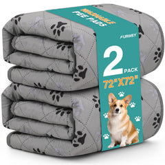 FURWEY dog pee pad 72x72 flat lay, large training surface for housebreaking