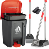 FUSBUNTY dog poop trash can with odor-blocking lid for outdoor yard use.