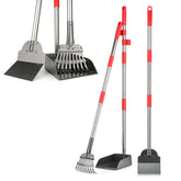 FUSBUNTY pooper scooper long-handle enables upright, back-friendly waste pickup.