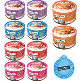 Fussie Cat goat milk gravy can close-up with premium protein