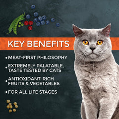 Fussie Cat Market Fresh cat enjoys palatability-tested meal.