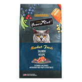 Fussie Cat Market Fresh Salmon Recipe bag front with real salmon promise