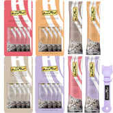 Fussie Cat Premium Puree tubes closeup showing real chicken flavor and easy lickable option.
