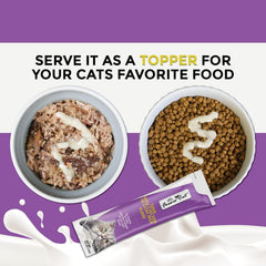 Fussie Cat chicken morsels in goat milk gravy, grain-free treat