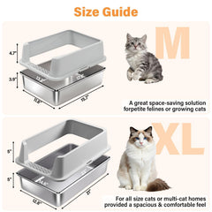 FUTAM litter box scoop included for quick waste removal