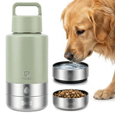 FUYEC 32oz insulated dog water bottle keeps pets hydrated on hikes.