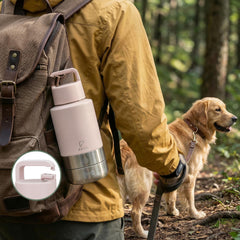 FUYEC vacuum insulated bottle keeps water cold during hikes