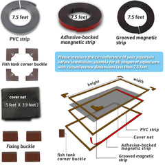 FUYITE PVC mesh lid provides durable, easy-to-install protection for fish and reptiles.