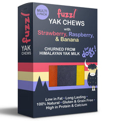 Close-up of Fuzzl texture on a yak chew for dental care.