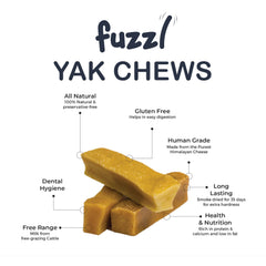 Fuzzl Yak Cheese Himalayan Chew Peanut Butter: creamy taste boosts treat appeal.